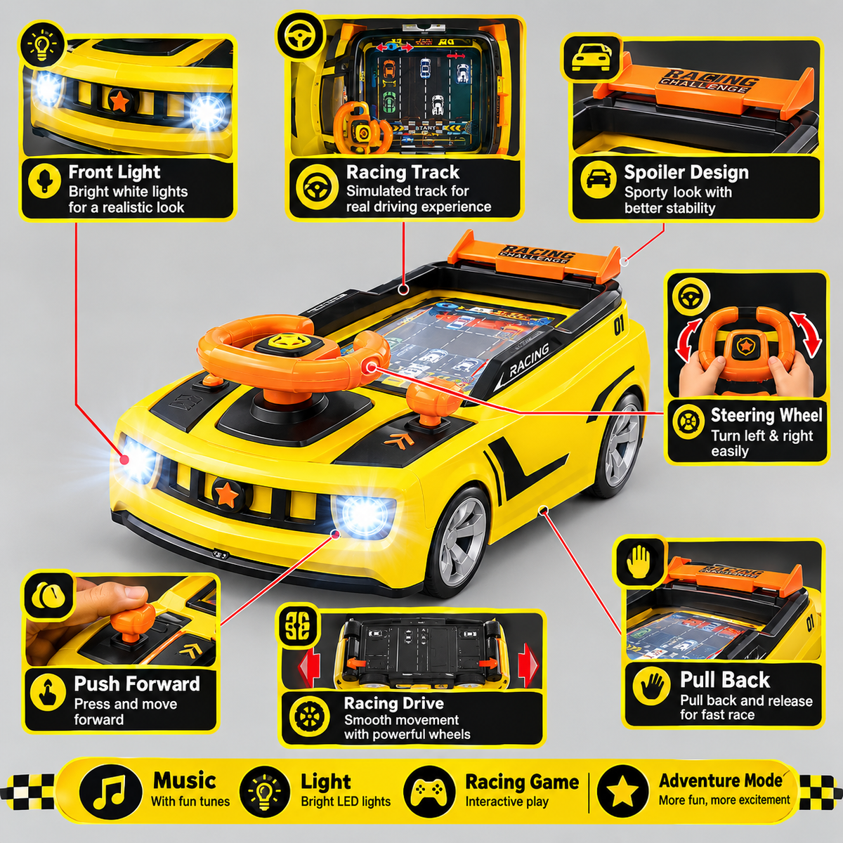 Adventure Racing Car Game for Kids – 3+ Years