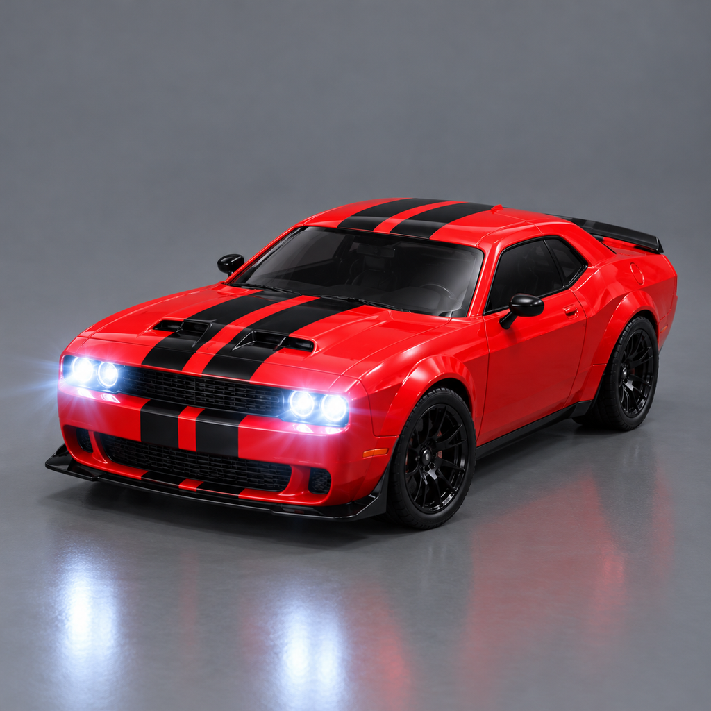 4WD Remote Control Drift Car with Lights & Spare Wheels