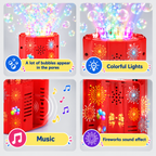 Firework Bubble Machine with Lights & Music
