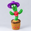 Rechargeable Dancing Cactus Toy with Funny Sounds, Hat & Muffler