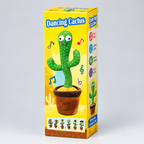 Rechargeable Dancing Cactus Toy with Funny Sounds, Hat & Muffler