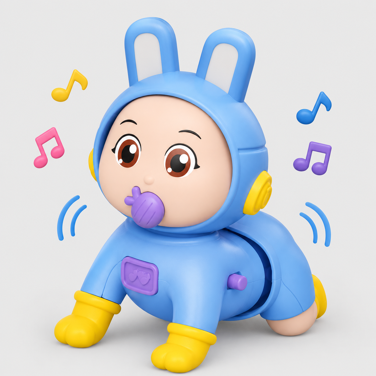Mini Crawling Baby Toy with Music & Lights
