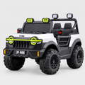 Kids 2-Seater Electric Car – Leather Seat Ride-On Jeep (M-17 GREY)