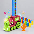 Domino train 60 dominos combine music light