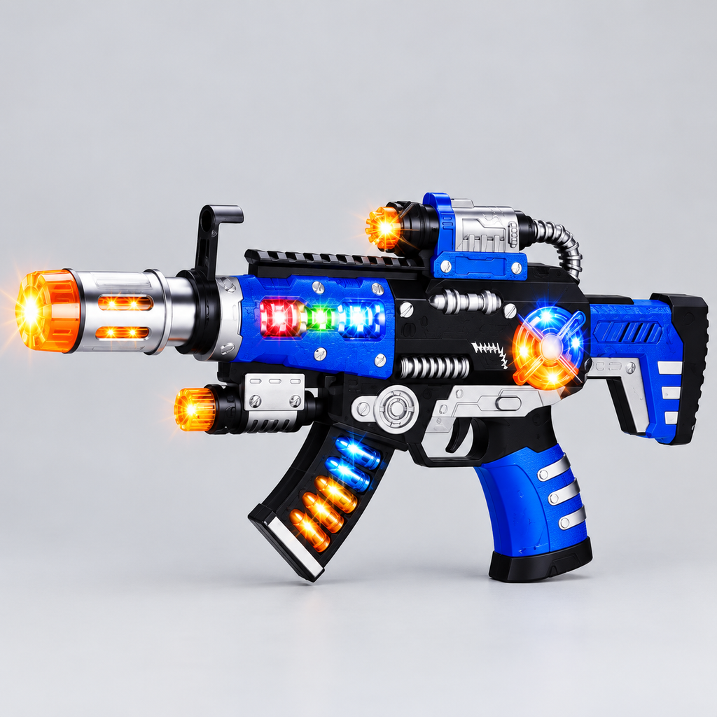 Pioneer Warrior Electric Toy Gun with Sound & Light Effects – 33cm