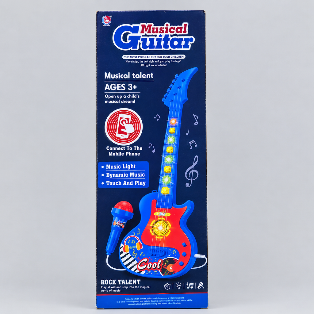 Musical Guitar Toy with Dynamic Music, Lights & Mobile Connectivity