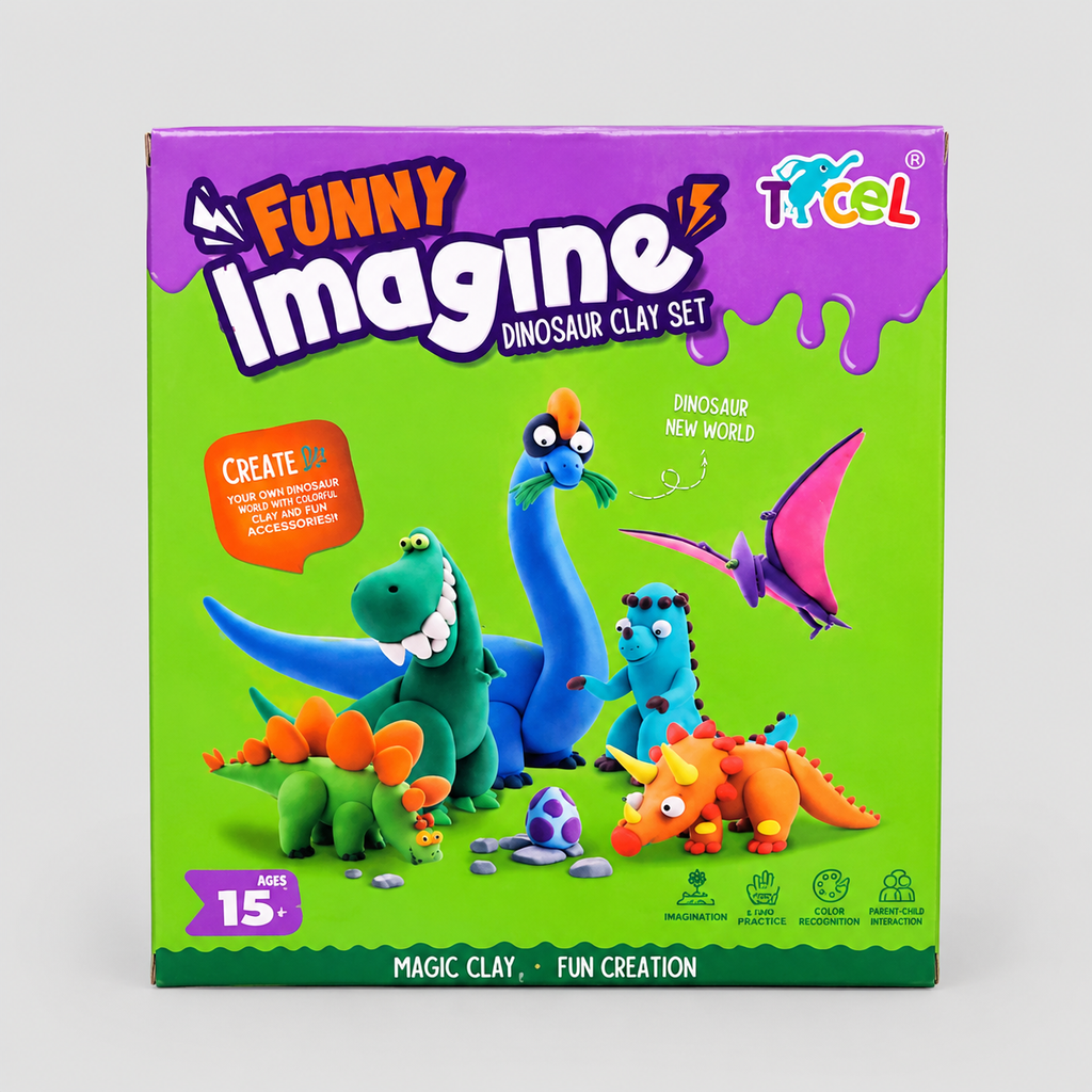 Dinosaur Clay Modeling Set – 15 Pieces