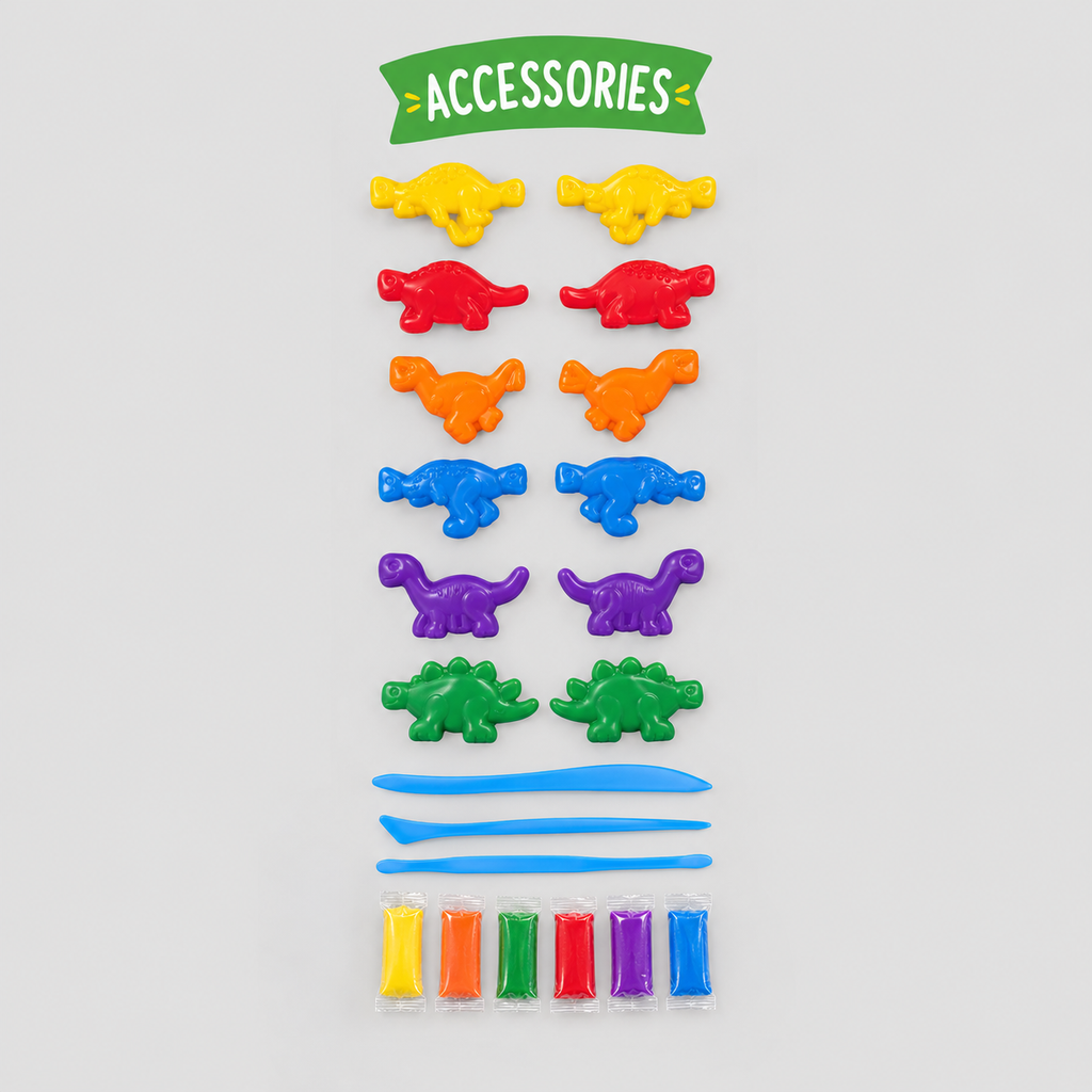 Dinosaur Clay Modeling Set – 15 Pieces
