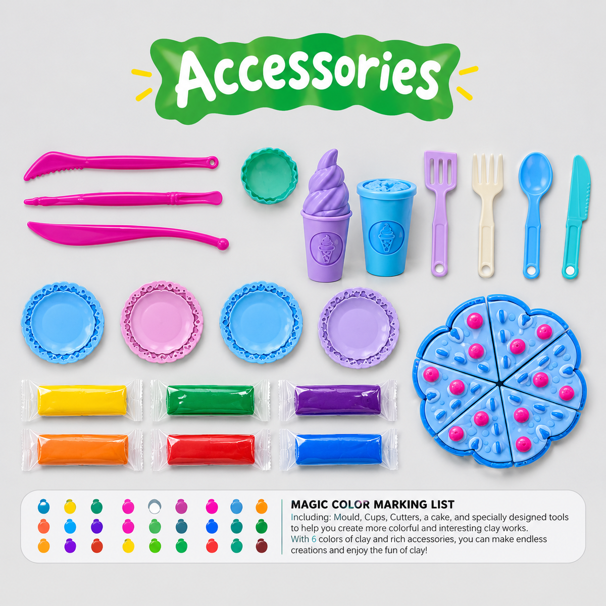 Desert Clay Creative Modeling Set – 28 Pieces
