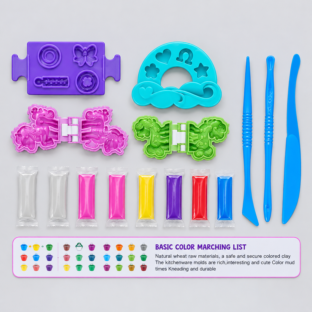 Unicorn Clay Modeling Set – 15 Pieces