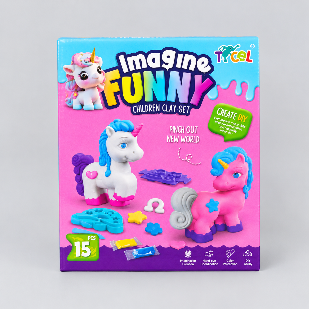 Unicorn Clay Modeling Set – 15 Pieces
