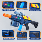 3-in-1 M416 Multifunctional Toy Gun with Bubbles, Sounds & Soft Bullets