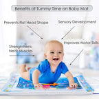 Baby Water Crawling Play Mat – Inflatable Tummy Time Activity Mat
