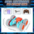 Remote Control Stunt Car with 360° Flips & Lights – Double-Sided 4WD | Bacha Toys