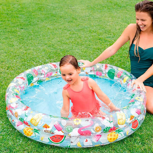 INTEX Stars Kiddie 2-Ring Circles Swimming Pool Set (48″ x 10″)