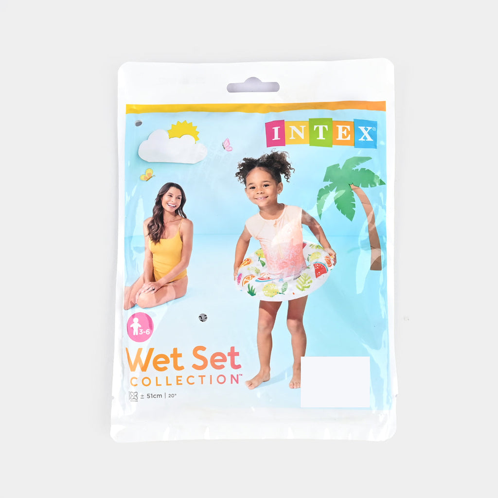 Intex Lively Print Swim Ring 20” – Kids Clear Top Pool Float (51cm) #59230