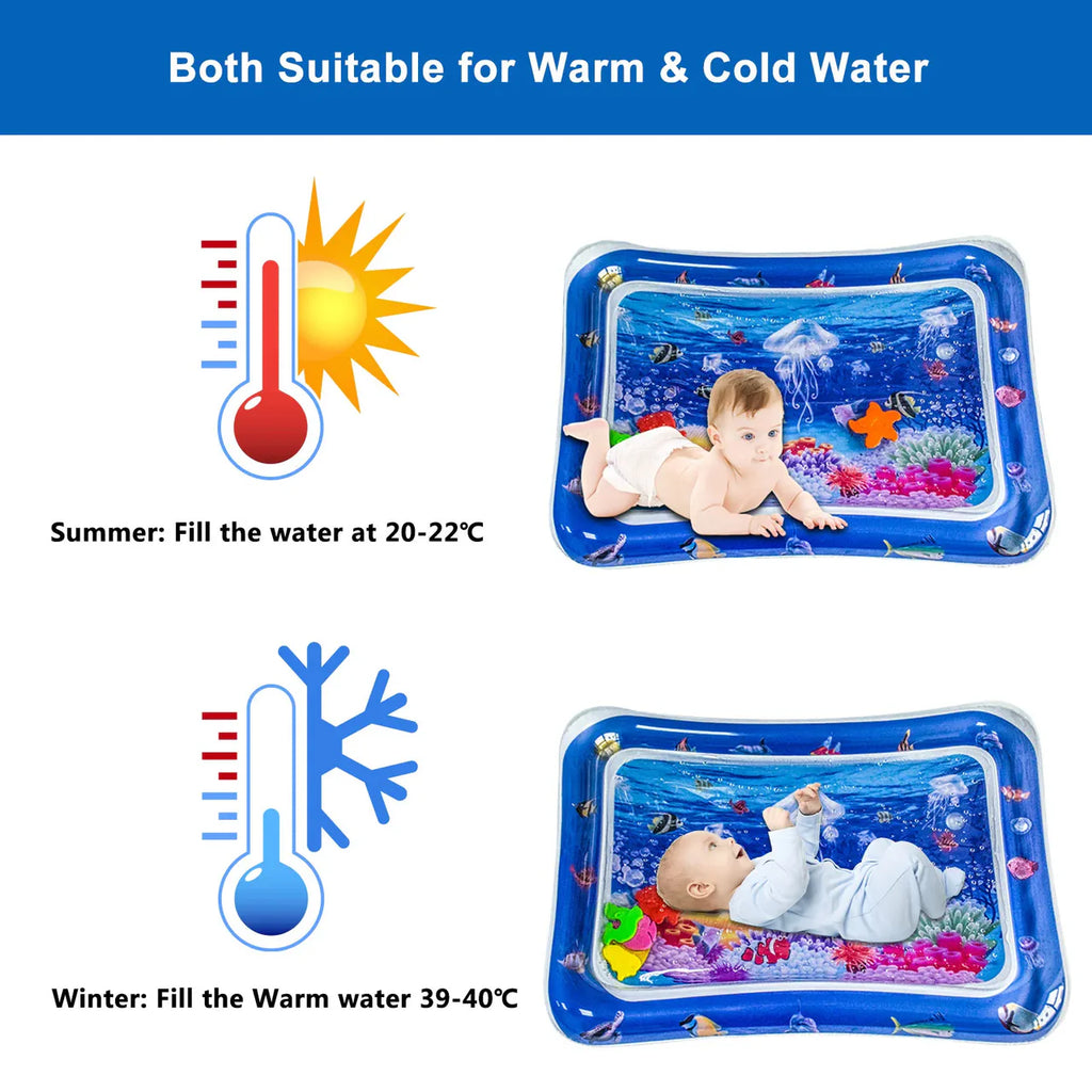 Baby Water Crawling Play Mat – Inflatable Tummy Time Activity Mat