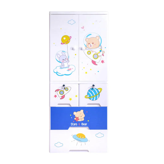 Kideez Wardrobe – Bear Space Print | Cute & Spacious Kids Storage | Bacha Toys