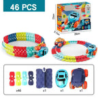 FlexiTrack 46-Piece Racing Set – Interchangeable Car Shells | Bacha Toys