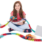 FlexiTrack 46-Piece Racing Set – Interchangeable Car Shells | Bacha Toys
