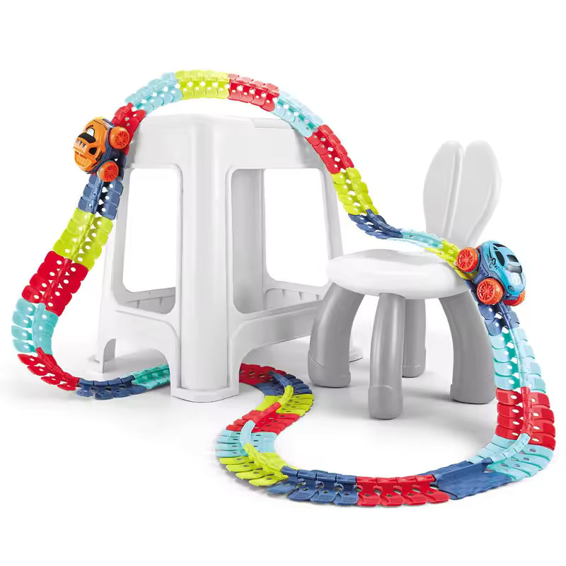 FlexiTrack 46-Piece Racing Set – Interchangeable Car Shells | Bacha Toys