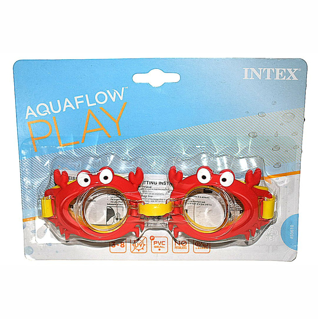 Intex Fun Kids Swimming Goggles – Shark, Crab & Butterfly (3–8 Years) #55610