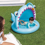 Intex Angler Fish Baby Pool – Sunshade Toddler Splash Pool #58419