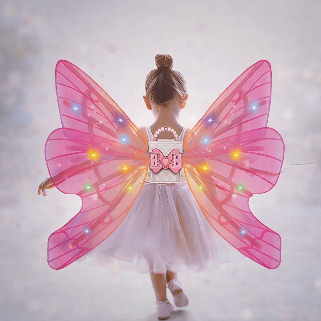 Magic Glow Fairy Wings – Light & Music Costume | Bacha Toys Pakistan