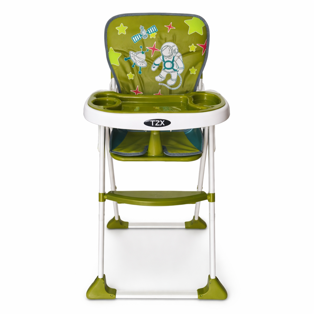 Baby High Chair Booster Feeding Set – Green Colour | Bacha Toys