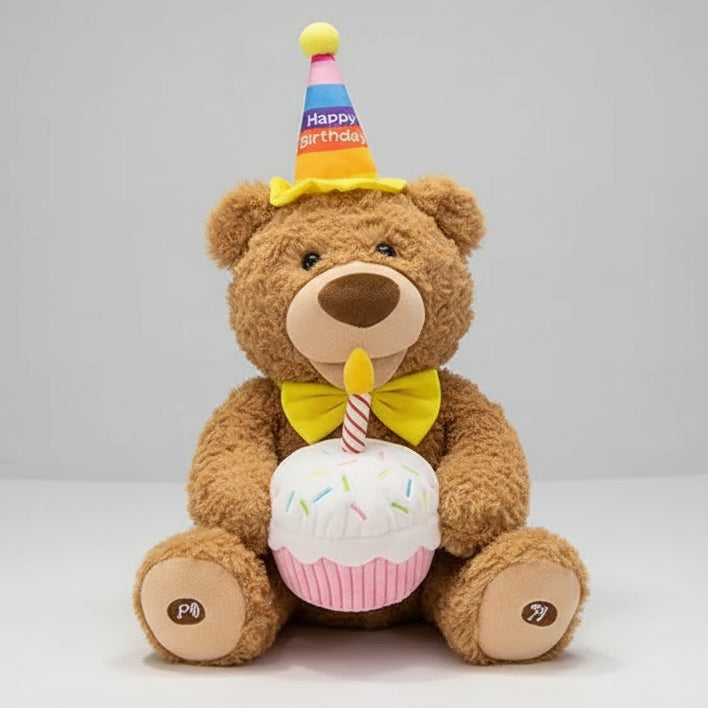 Happy Birthday Singing & Dancing Bear – Musical Celebration Plush Toy | Bacha Toys Pakistan