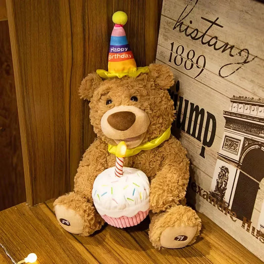 Happy Birthday Singing & Dancing Bear – Musical Celebration Plush Toy | Bacha Toys Pakistan