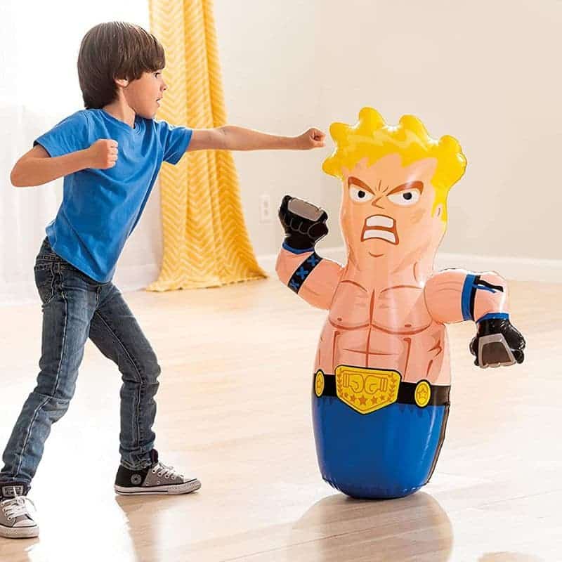 Intex 3D Boxer & Wrestler Bop Bag – Water Weighted Punching Toy #44672