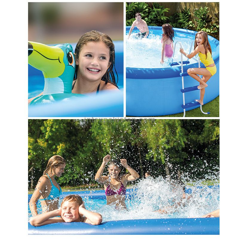 Intex Easy Set Inflatable Pool 10ft x 24” – Puncture Resistant Family Swimming Pool #28116