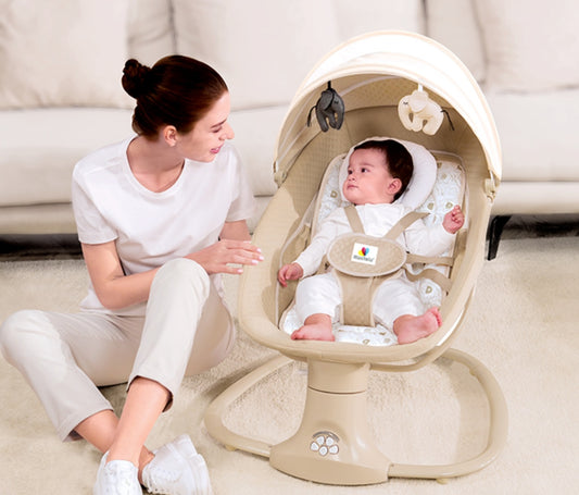 3-in-1 Deluxe Multi-Functional Bassinet – Smart Swing, Cozy Seat & Soothing Cradle | Bacha Toys