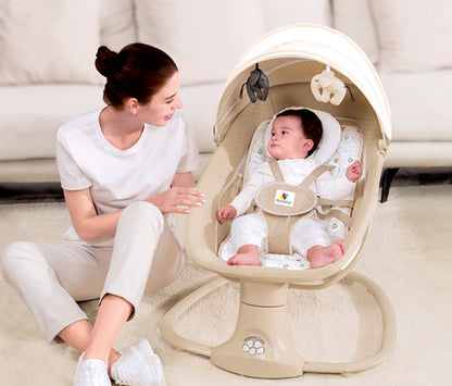 3-in-1 Deluxe Multi-Functional Bassinet – Smart Swing, Cozy Seat & Soothing Cradle | Bacha Toys
