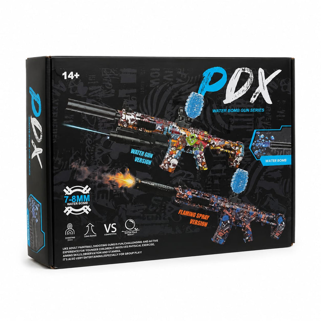 PDX Water Bomb Gun Series – Flaming Spray Rechargeable Gel Blaster