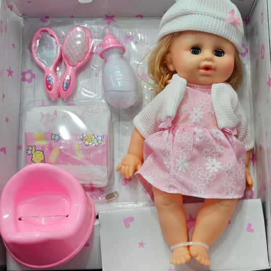 Baby Doll with Sound – I Drink, I Pee, Change Pamper & Potty Training | Bacha Toys