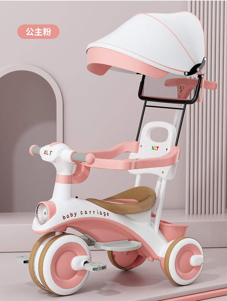 Children Tricycle with Umbrella & Parent Handle – Multifunction Kids Trike | Bacha Toys