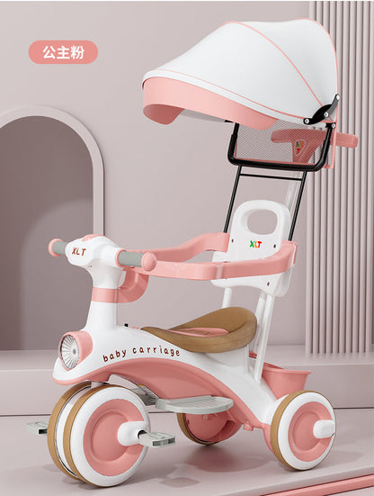 Children Tricycle with Umbrella & Parent Handle – Multifunction Kids Trike | Bacha Toys