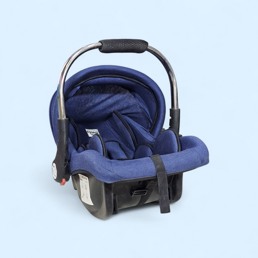 Baby Carry Cot with Soft Mattress – Steel Handle, Canopy & Safety Belt | Bacha Toys