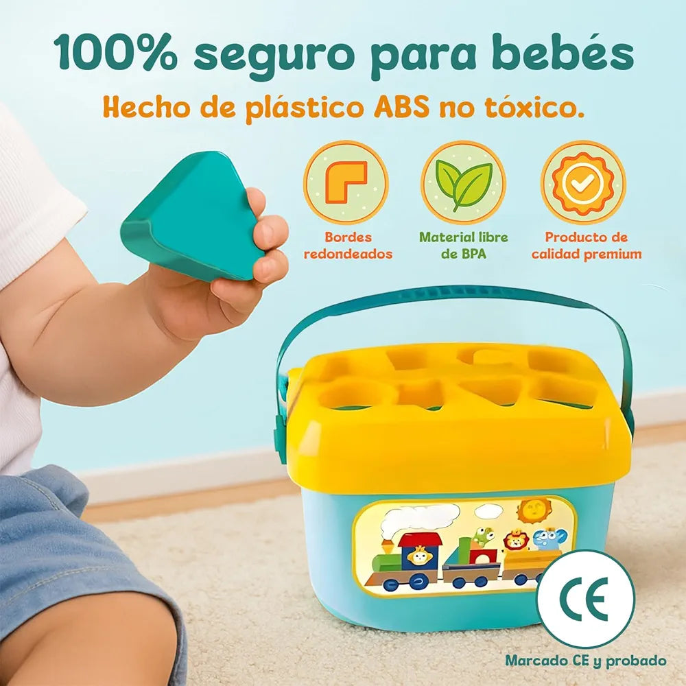 Baby’s First Blocks – 16-Piece Educational Building Set | Bacha Toys