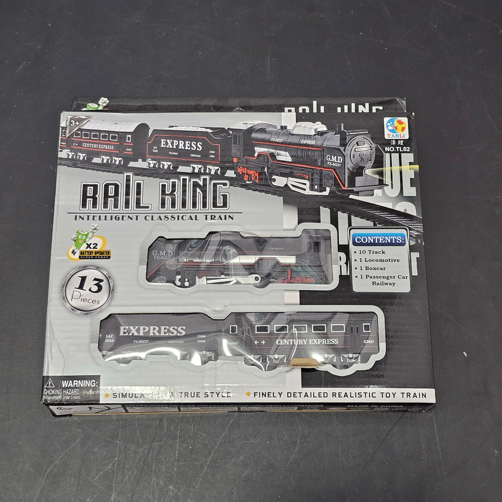 Rail King Intelligent Classic Train Set – 13 Pcs Track & Train Playset | Bacha Toys