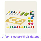 46 Pcs Artist Drawing Board for Kids – Double-Sided Easel with Spirograph & Painting Accessories | Bacha Toys