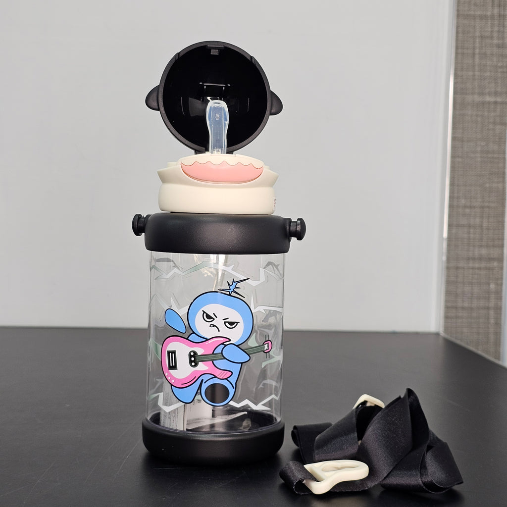 Plastic Water Bottle with Cup 650ml – Lightweight & Durable