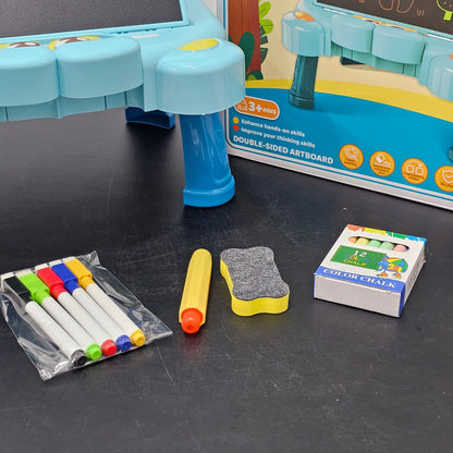 2-in-1 Drawing Board for Kids – Chalk & Marker Writing Board with Accessories | Bacha Toys