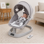 Kidilo 3-in-1 Deluxe Multi-Functional Bassinet – Electric Baby Rocker, Cradle & Bassinet