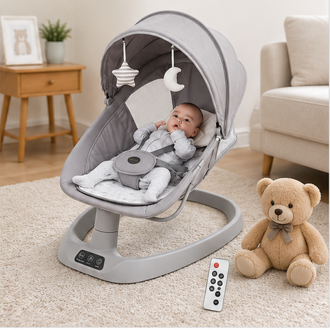 Kidilo 3-in-1 Deluxe Multi-Functional Bassinet – Electric Baby Rocker, Cradle & Bassinet