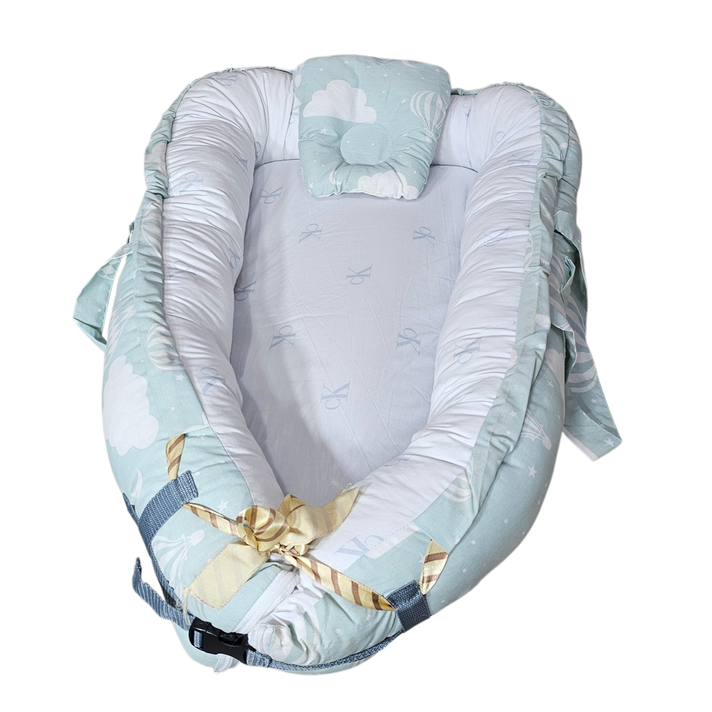 Baby Bedset with Rattles & Head Cushion – Cotton Fabric | Comfortable & Safe | Bacha Toys