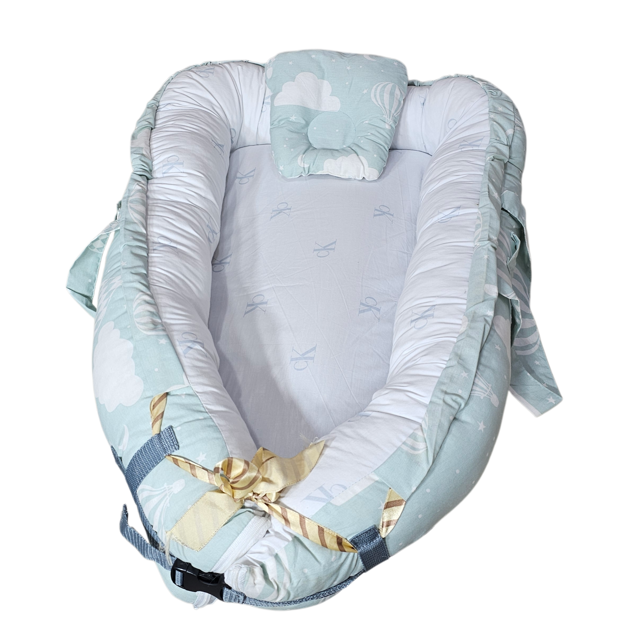 Baby Bedset with Rattles & Head Cushion – Cotton Fabric | Comfortable & Safe | Bacha Toys
