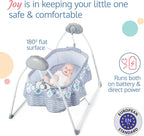 R.C Baby Swing with Sun Canopy & Mosquito Net – Soft Rattles, Music & 5 Swing Modes | Bacha Toys